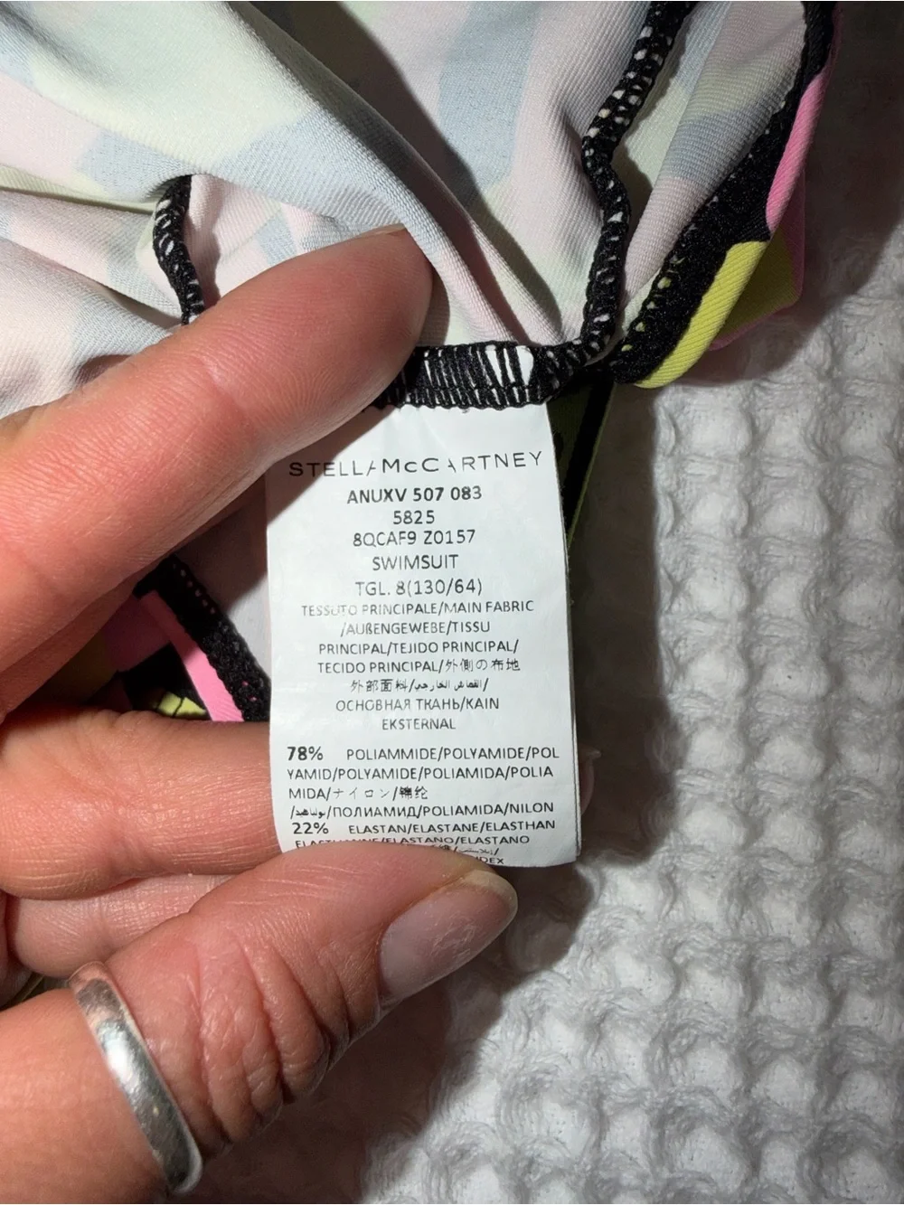 Stella McCartney Kids Heart Print One Piece Swimsuit Size 8 Designer